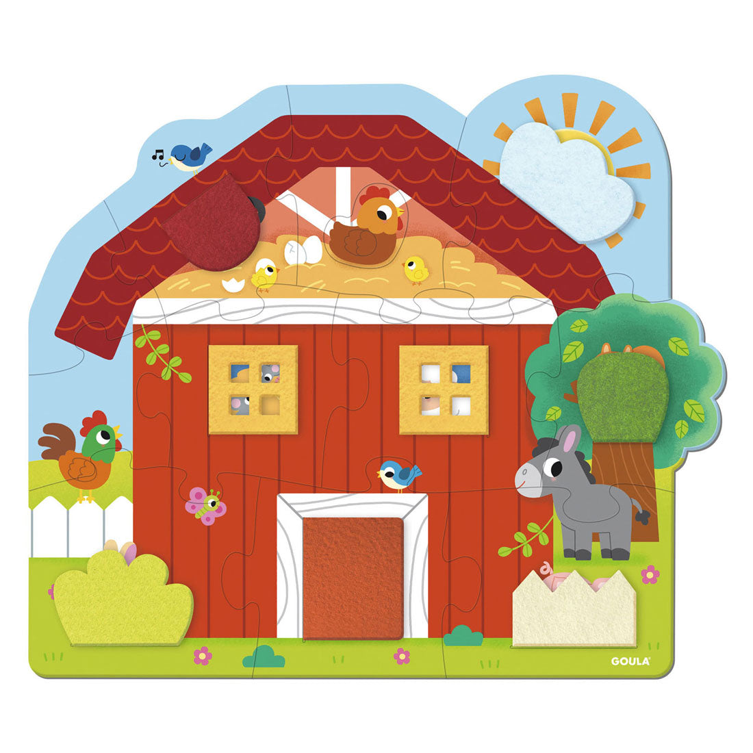 Jumbo goula puzzel xxl surprise farm - 12st.
