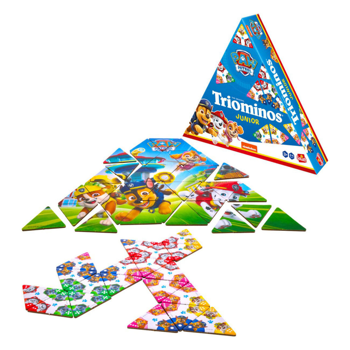 Goliath Triominos Junior Paw Patrol – Brettspiel – Kinderspiel – Spielen Sie Triominos mit Ihrem Lieblings-Paw Patrol-Charakter.