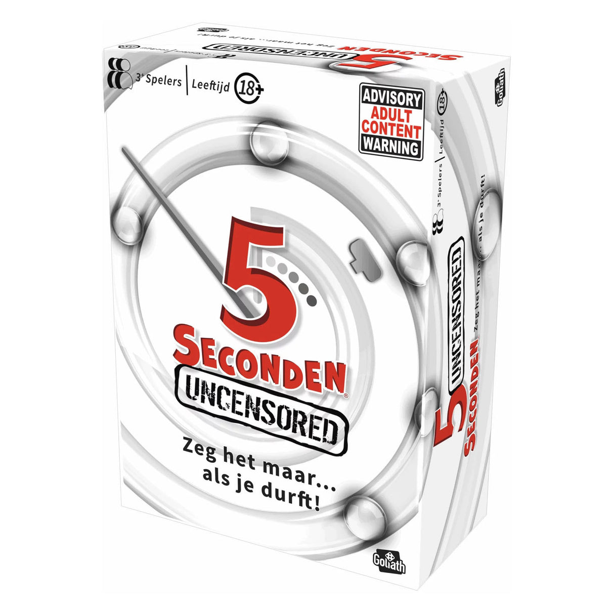 Goliath 5 seconds 18+ - partyspel - kaartspel - raadspel