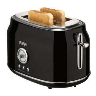 Bourgini Toaster Retro-Toaster schwarz