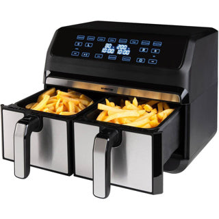 Inventum Heißluftfritteuse gf800hld doppelt 2x 4l schwarz 1700w