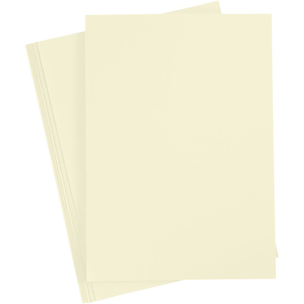 Creativ Firmenkarton, A4, Blatt 210x297 mm, 210 g, pastellgelb, 10 Blatt 1 Karton