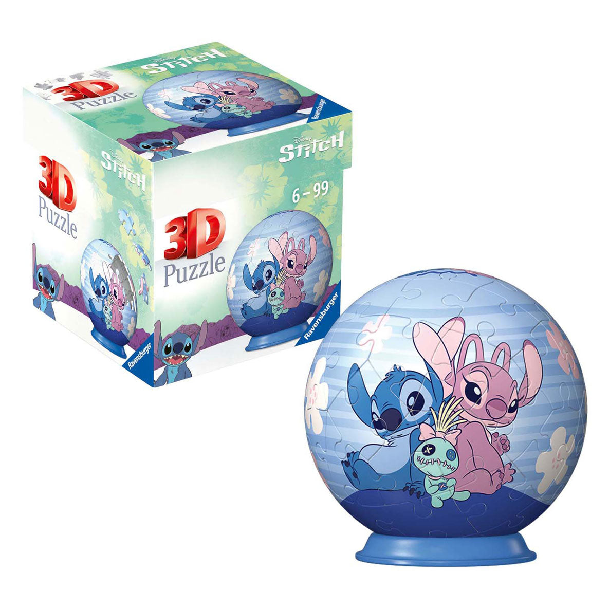 Ravensburger 3D-Puzzle Kugelstich und Engel, 54 Teile.