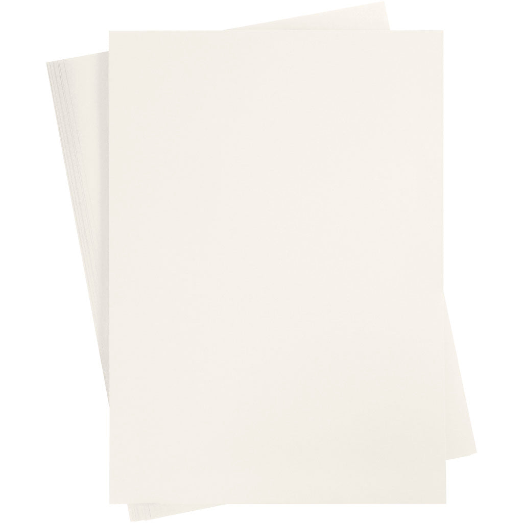 Creativ Company farbiger Karton, A2, Blatt 420 x 594 mm, 180 g, gebrochenes Weiß, 10 Blatt 1 Karton