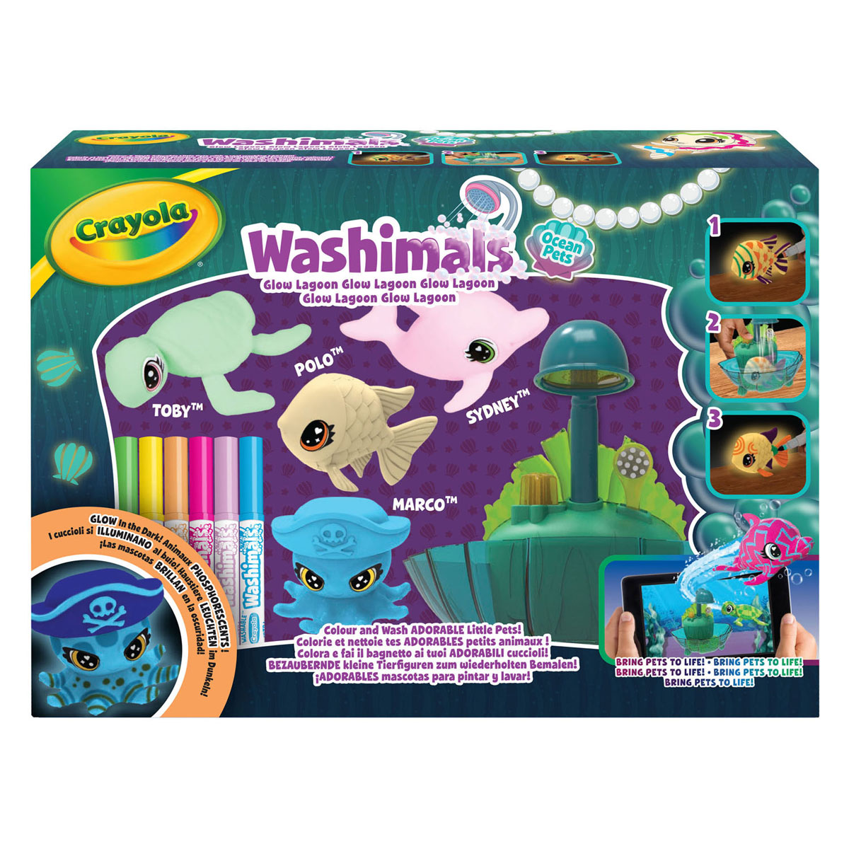 Goliath Games Crayola Washimals Ocean Glow Lagoon Spielset
