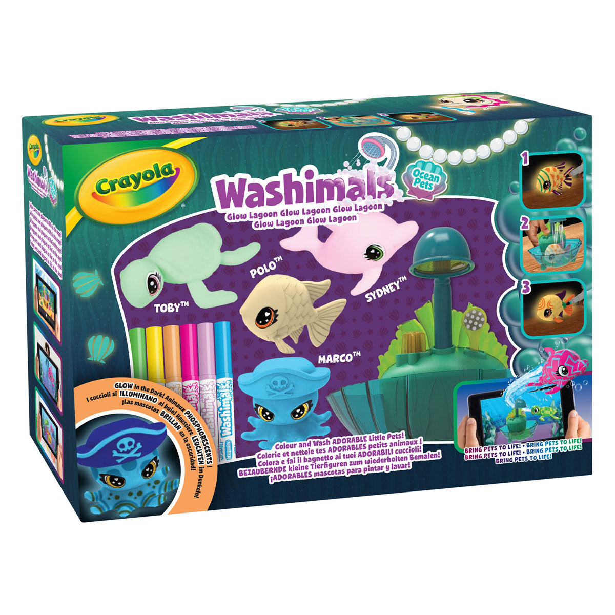 Goliath Games Crayola Washimals Ocean Glow Lagoon Spielset