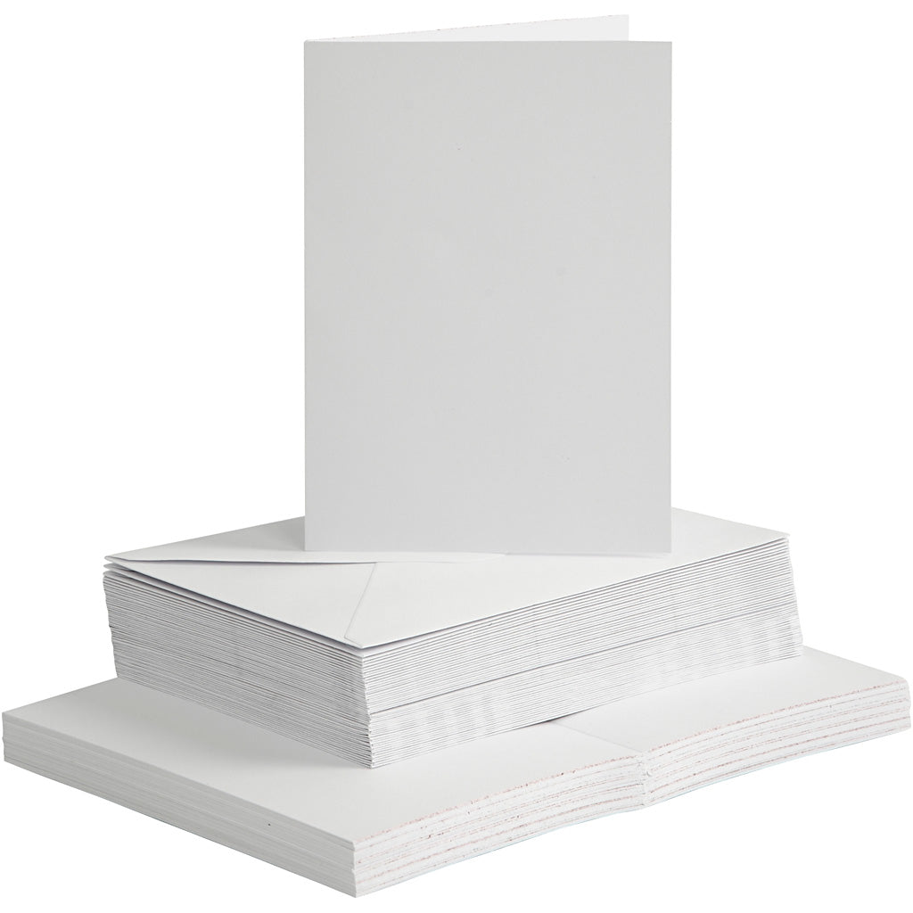 Kreativunternehmen https: www.cchobby.nl Cards-and-envelopes-size-card-10-5x15-cm-size-envelope-11-5x16-5-cm-120-240-wit-50-set-1-box