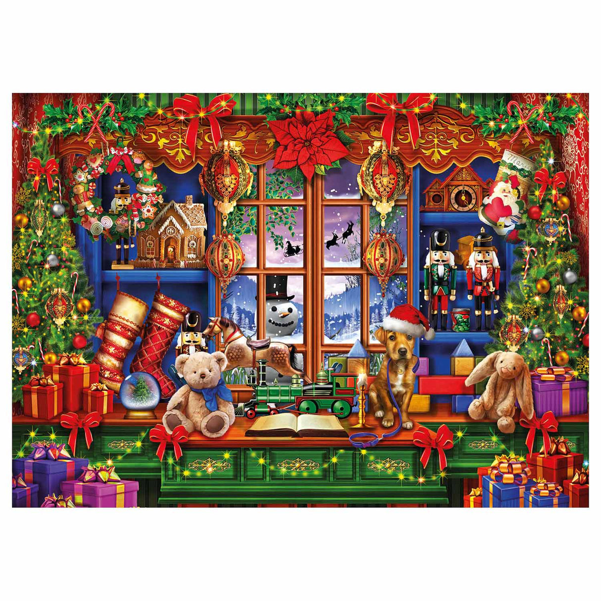 Clementoni Puzzle Weihnachtsspielzeugladen, 1000 Teile.