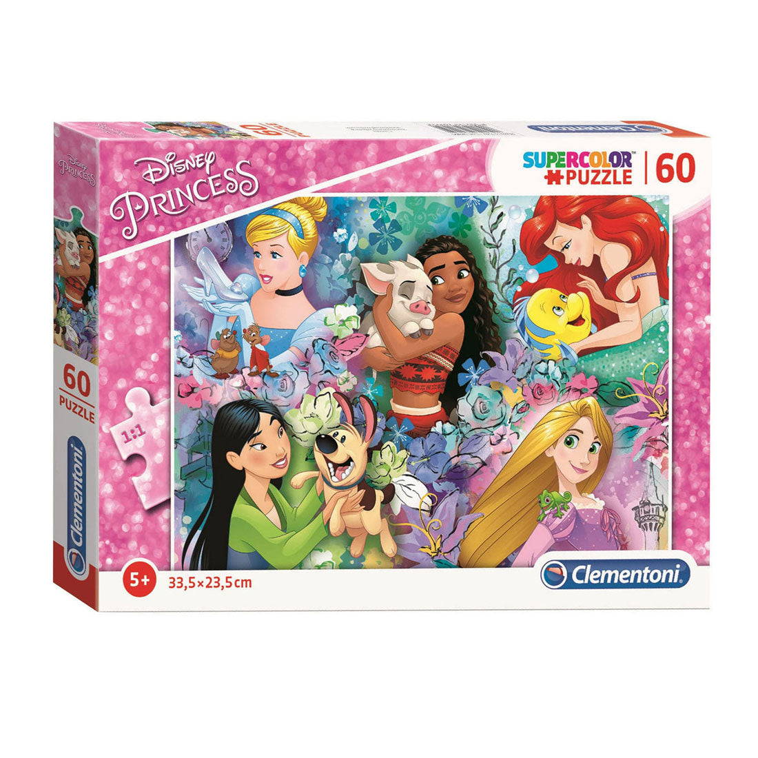 Clementoni Jigsaw Puzzle Super Color Disney Prinzessin II, 60st.