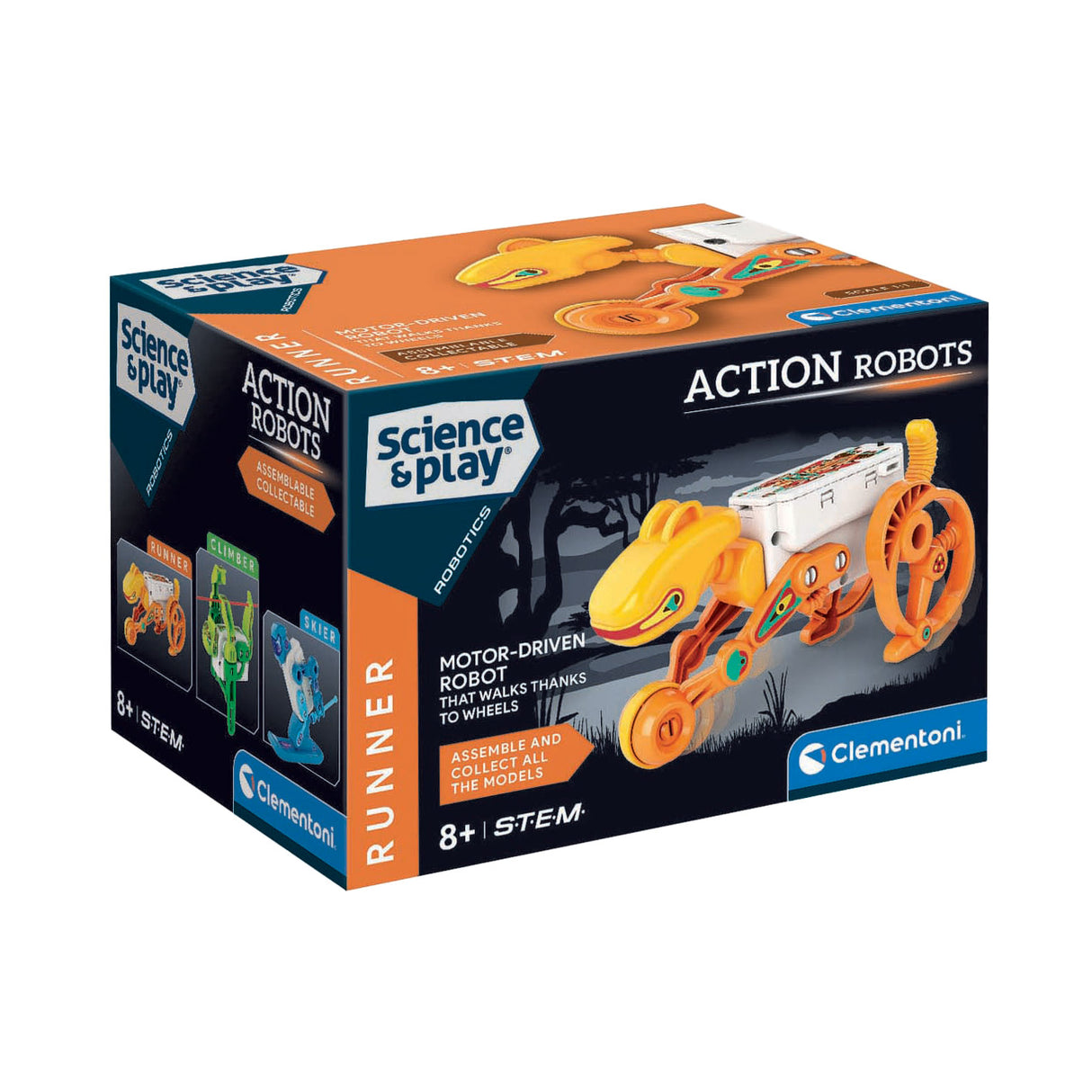 Clementoni Wissenschafts- und Spiel-Action-Roboter – Läufer