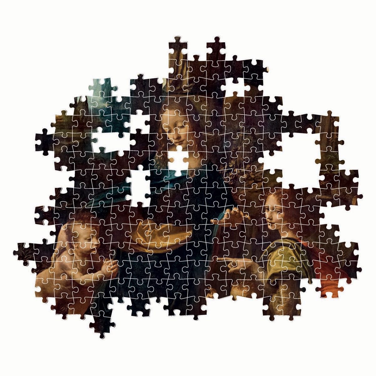 Clementoni Puzzle Kunstwerke Madonna in der Höhle, 1000 Teile.