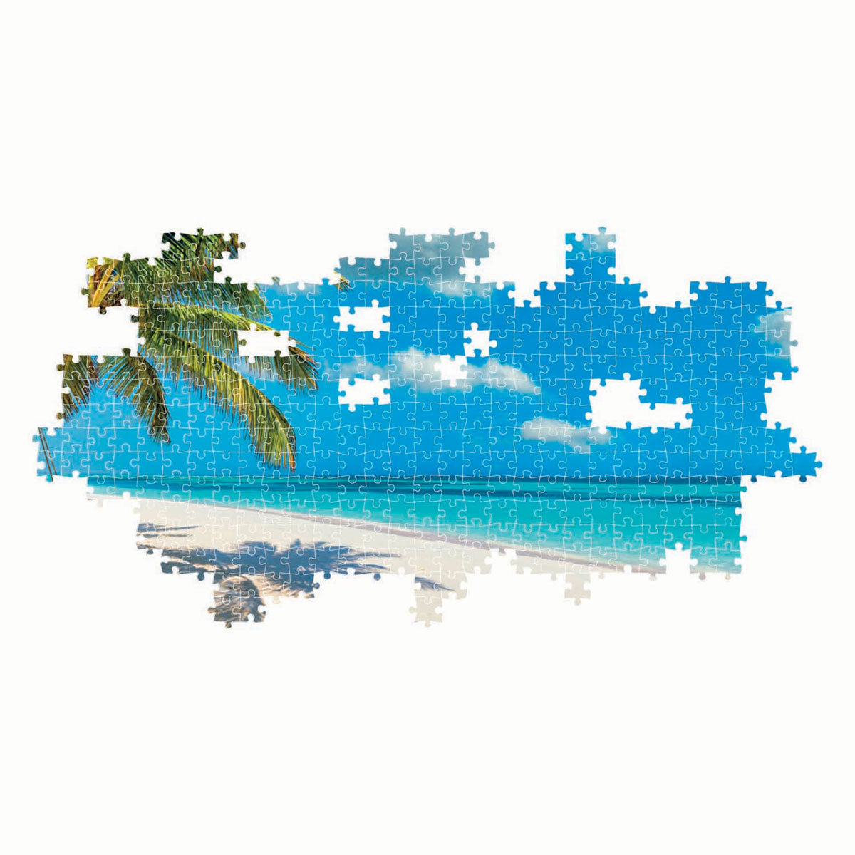 Clementoni Panorama-Puzzle „Schaukelt am Meer“, 1000 Teile.