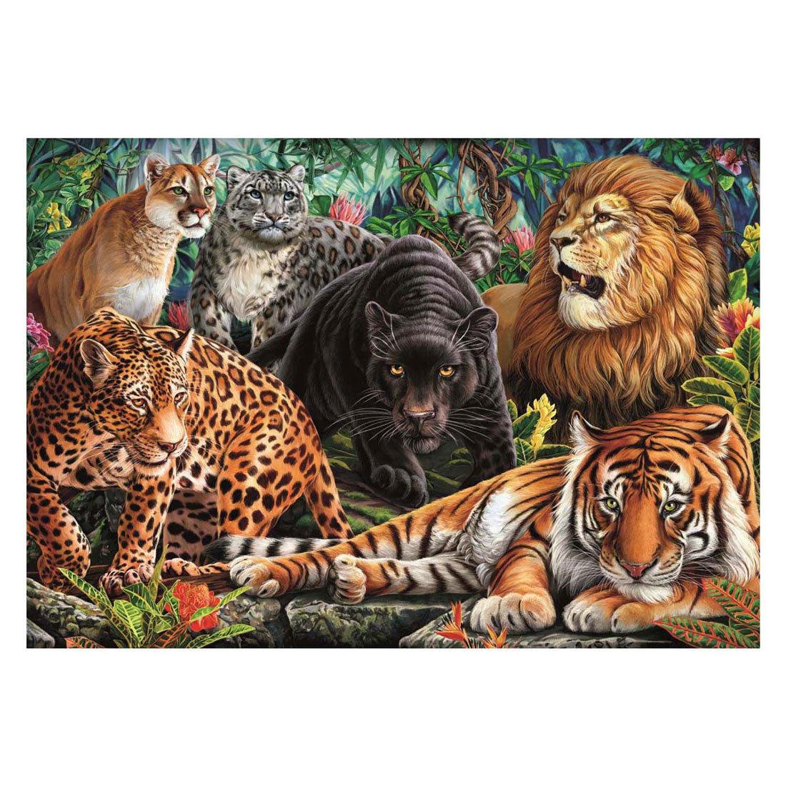 Clementoni Puzzle Wildkatzen, 500 Teile.