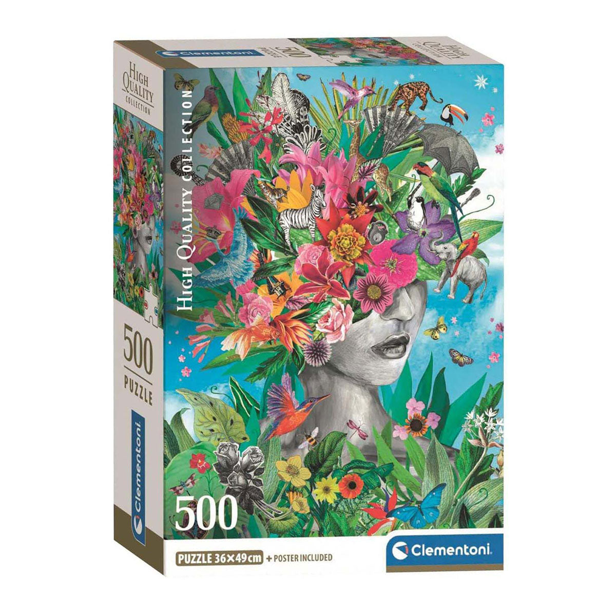 Clementoni Puzzle Kopf im Dschungel, 500 Teile.