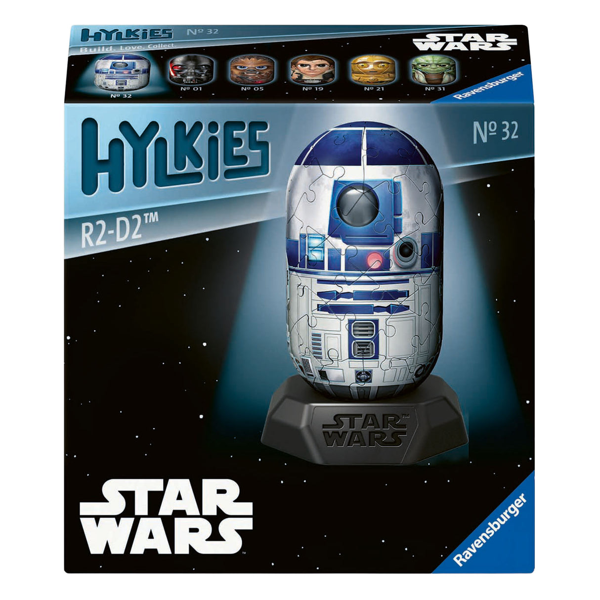 Ravensburger 3D-Puzzle Hylkies Star Wars R2D2 - 54 Teile.