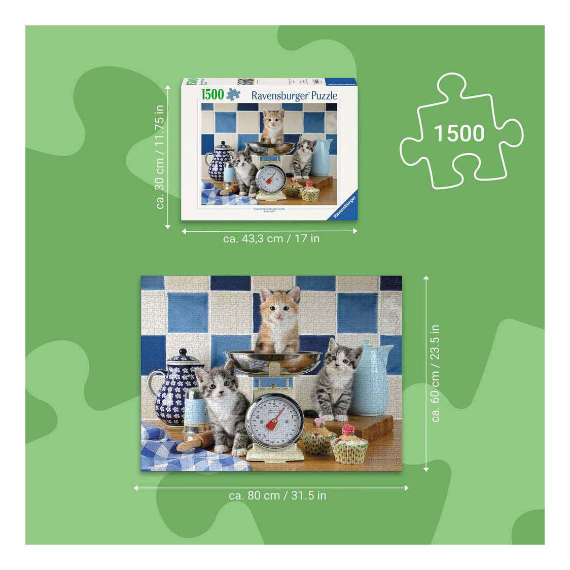 Ravensburger – Katzen in der Küche – Puzzle – 1500 Teile