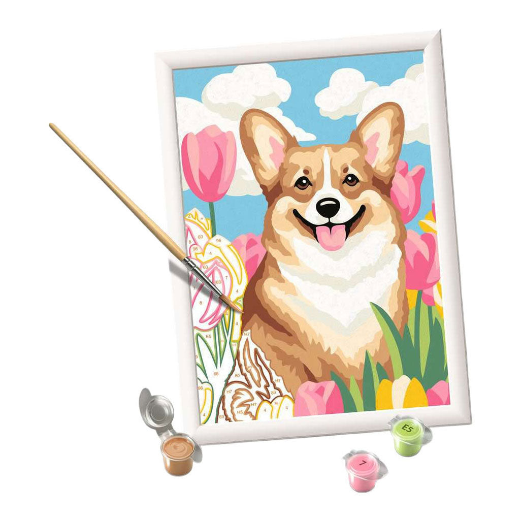 Ravensburger – Creart: Blumencorgi – Malen nach Zahlen