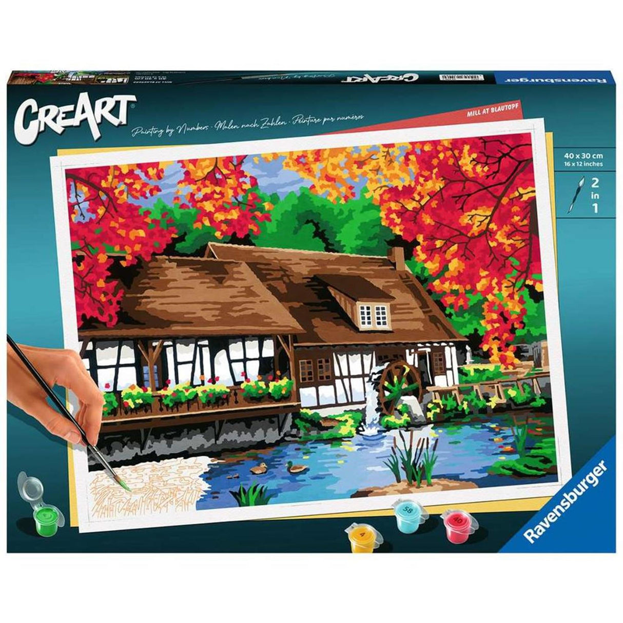 Ravensburger Kreart Painting bei Nummer - Molen in Blautopf