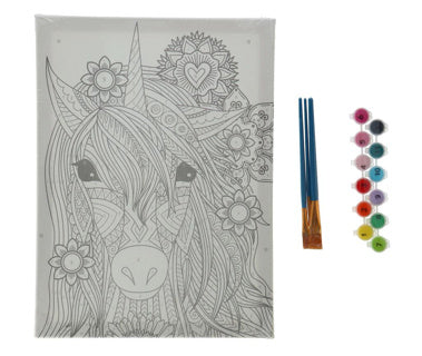 Malen nach Zahlen Einhorn Leinwand 30x40