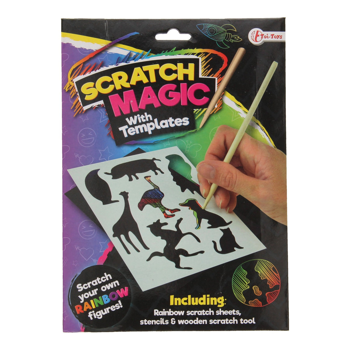 Toi-toys Kratzset Regenbogenfiguren