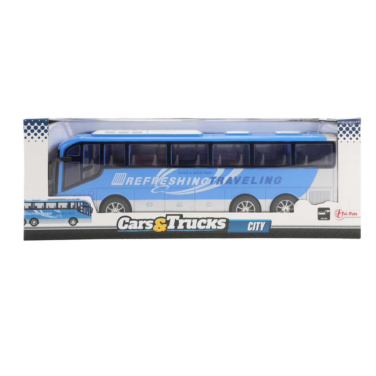 Autos, Lastwagen, Vehicool, Reisebus, blaue Reibung – 32 cm