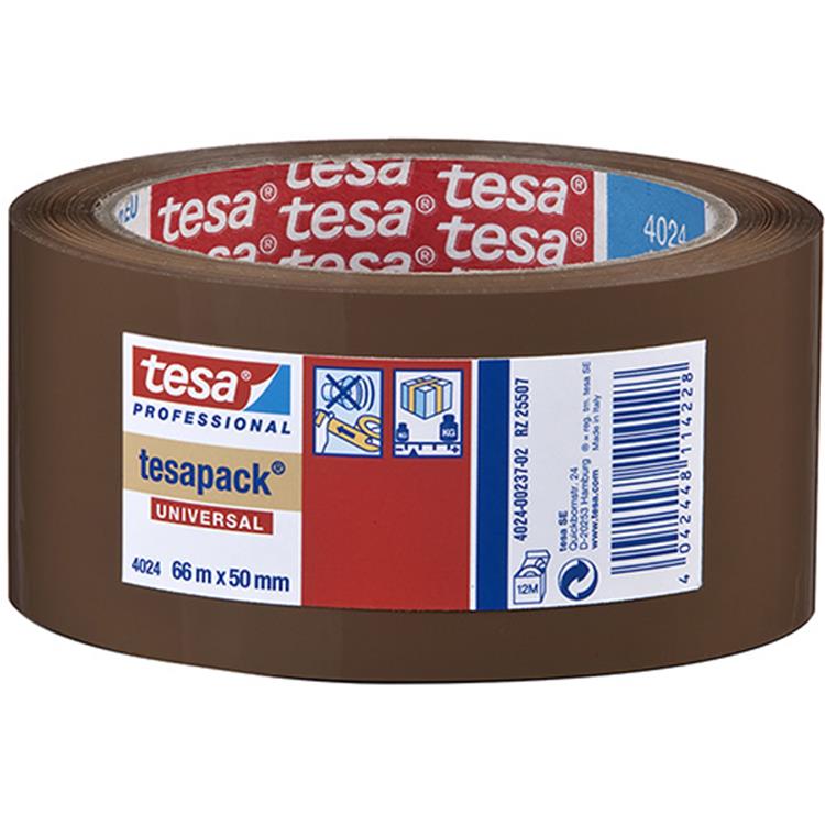 Tesa professional tesa universal 04024-00237-04 pakband tesapack 4024 bruin (l x b) 66 m x 50 mm 1 stuk(s)