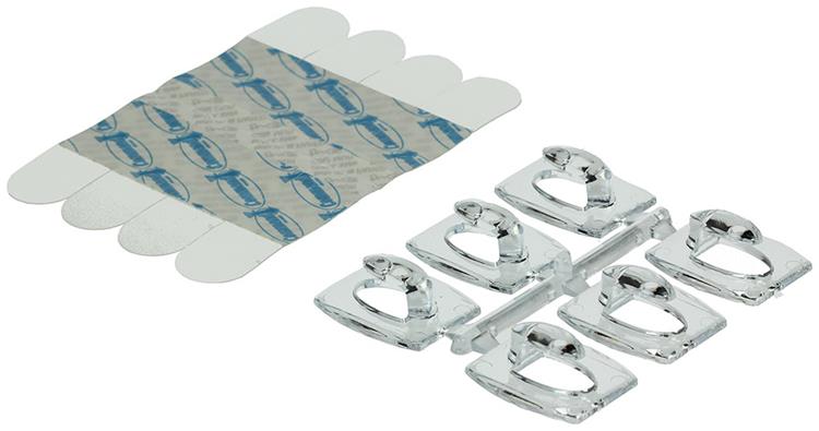 3m command decohaak, small, draagvermogen 225 gram, transparant, blister van 6 stuks