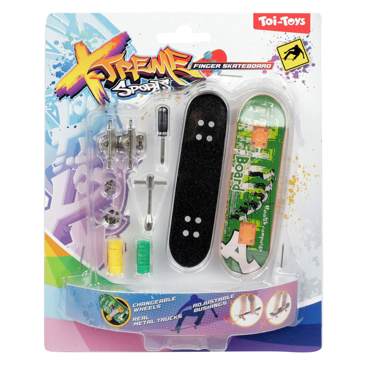 Toi-toys Skate-Finger-Skateboard mit zusätzlichen Rädern