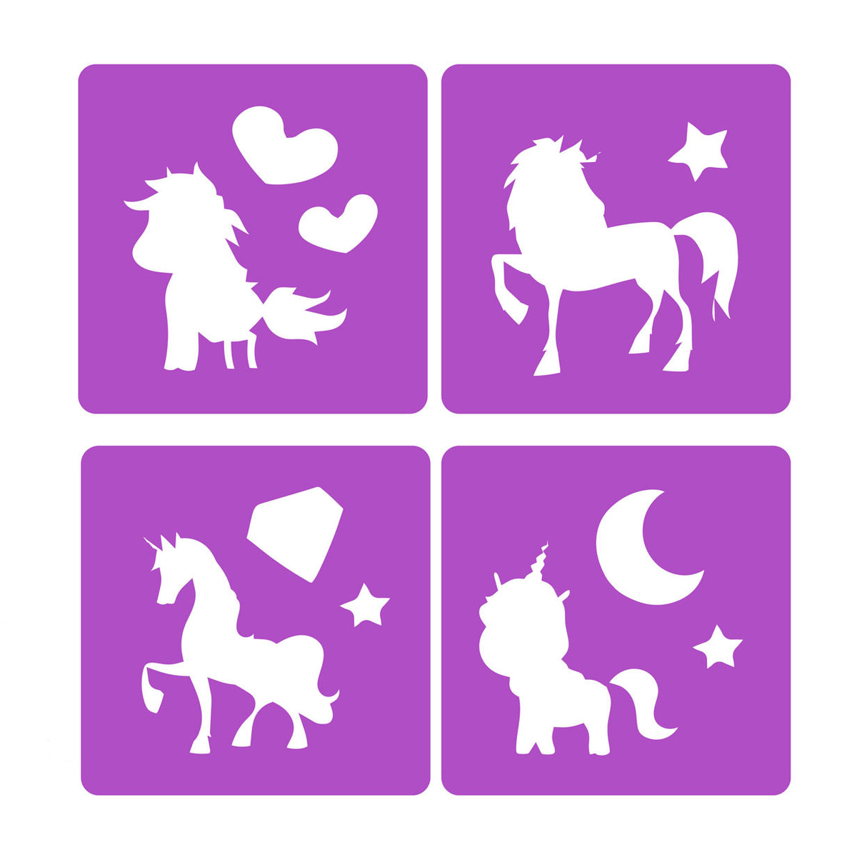Toi-toys Toi Toys Dream Horse Einhorn Gehwegkreide-Set mit 4 Schablonen