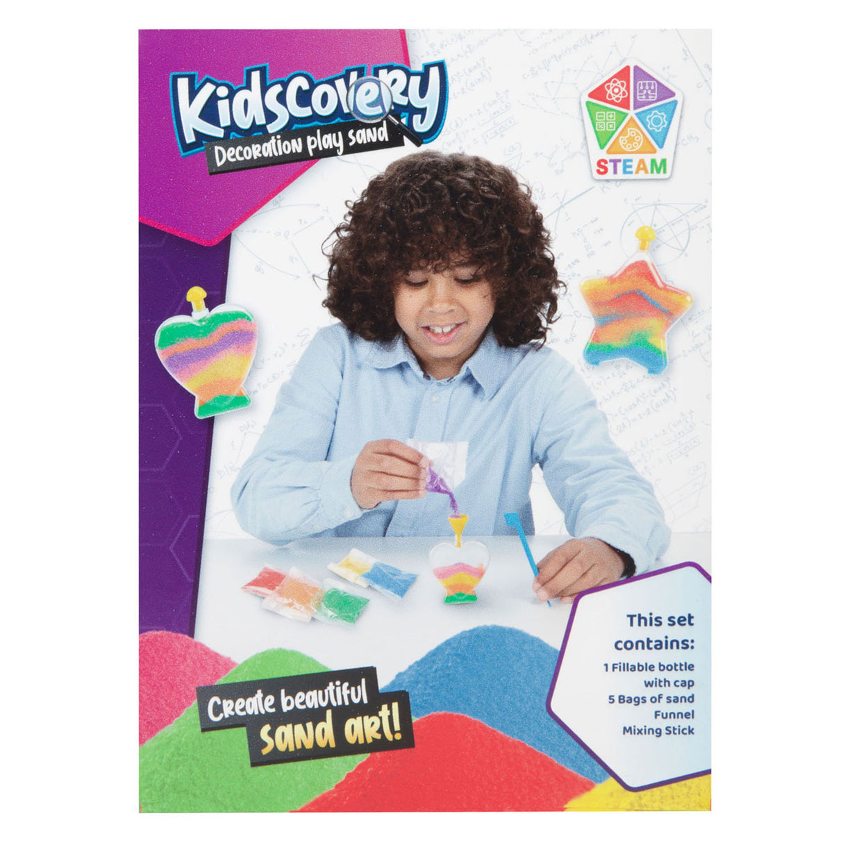 Kidscovery Dekoratives Sand mit Flaschenset