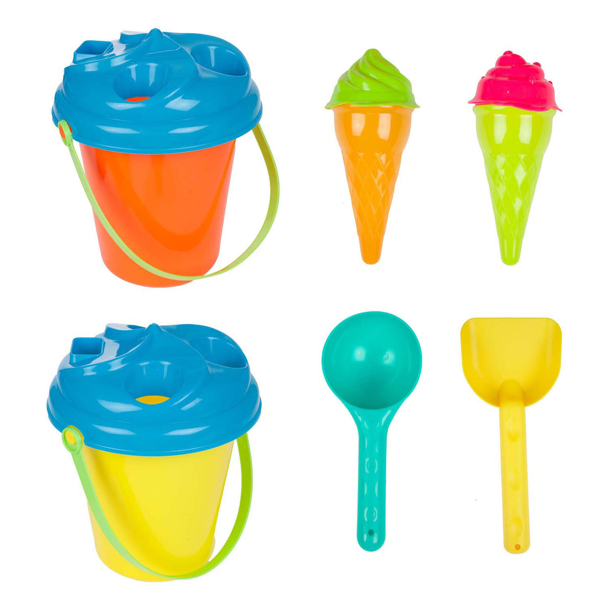 Toi-toys Play Out Beach Set Eimer und Eisformen, 8-teilig.