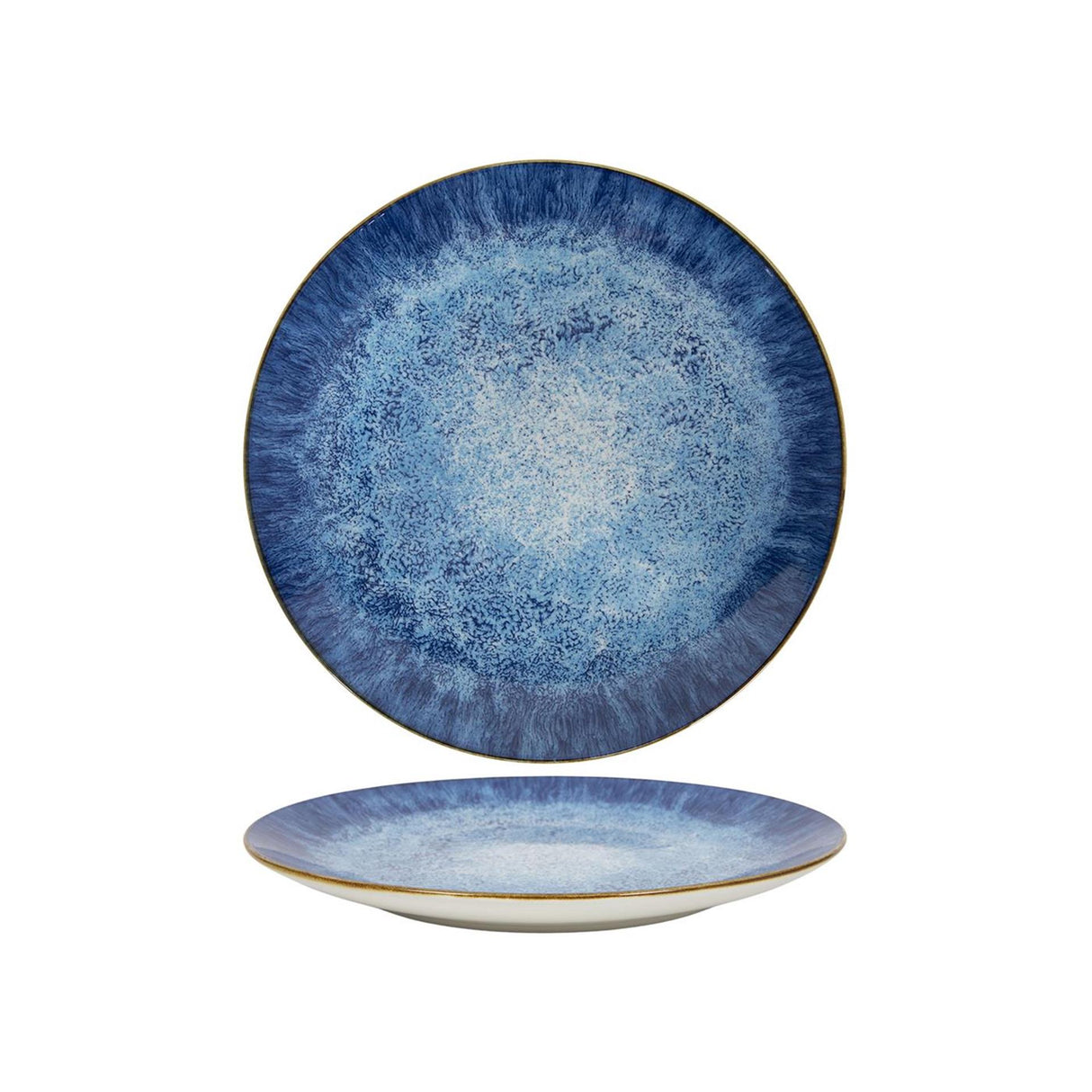Speiseteller ø27cm Reaktivglasur Blau 6 Stk