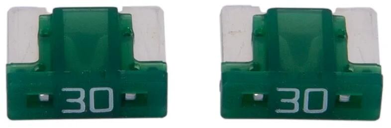 Dresselhaus Mini-Sicherung Bananenstecker Mini-Sicherung 30a 2 Stk. Low-Profile-Hellgrün
