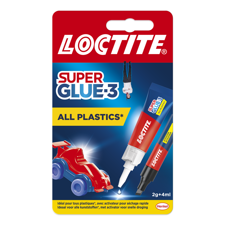 Loctite all plastics 2g+4 ml | plastic lijm universeel | plastic lijm voor alle kunststoffen | speelgoed plasticlijm.