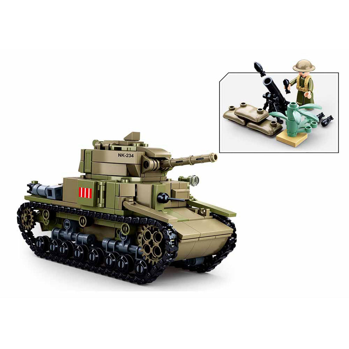 Sluban WWII - Italienischer Panzer 2in1 - 463 Stk.