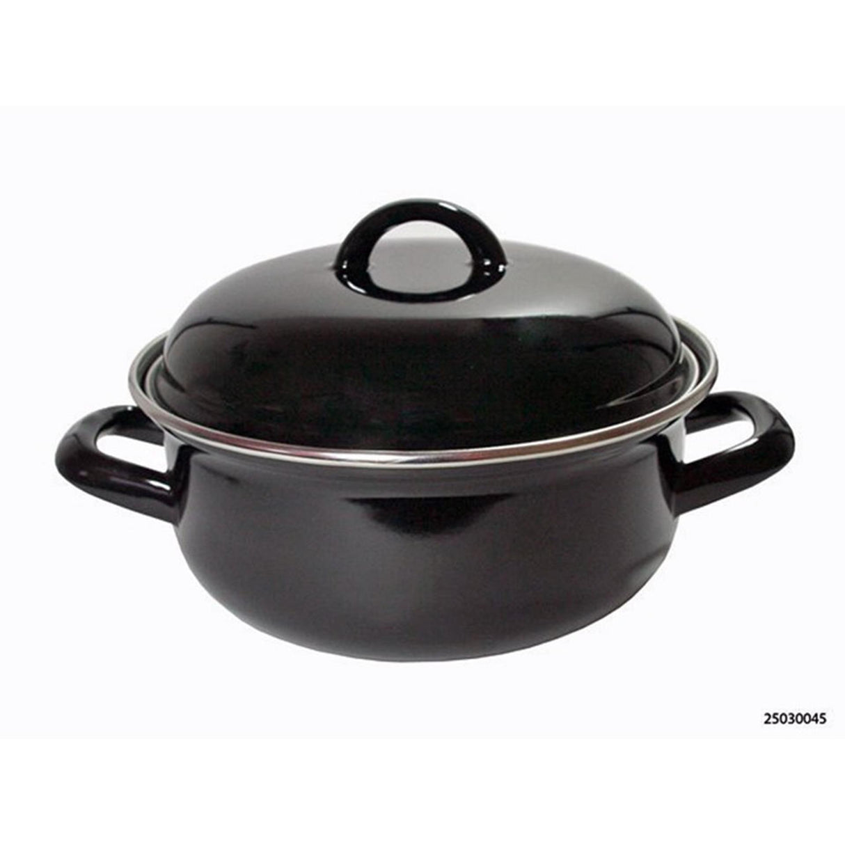 Küchengeräte Emaille-Bratpfanne schwarz 20 cm 3 Liter