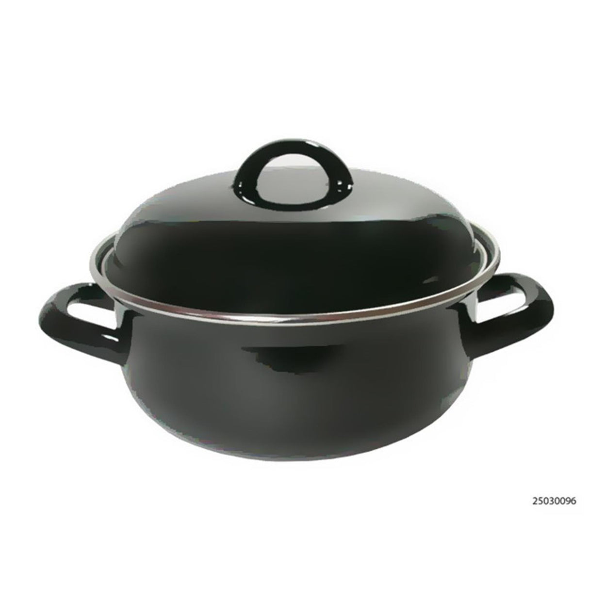 Imperial Küchenkasserolle Emaille schwarz ø28 cm 3,5l
