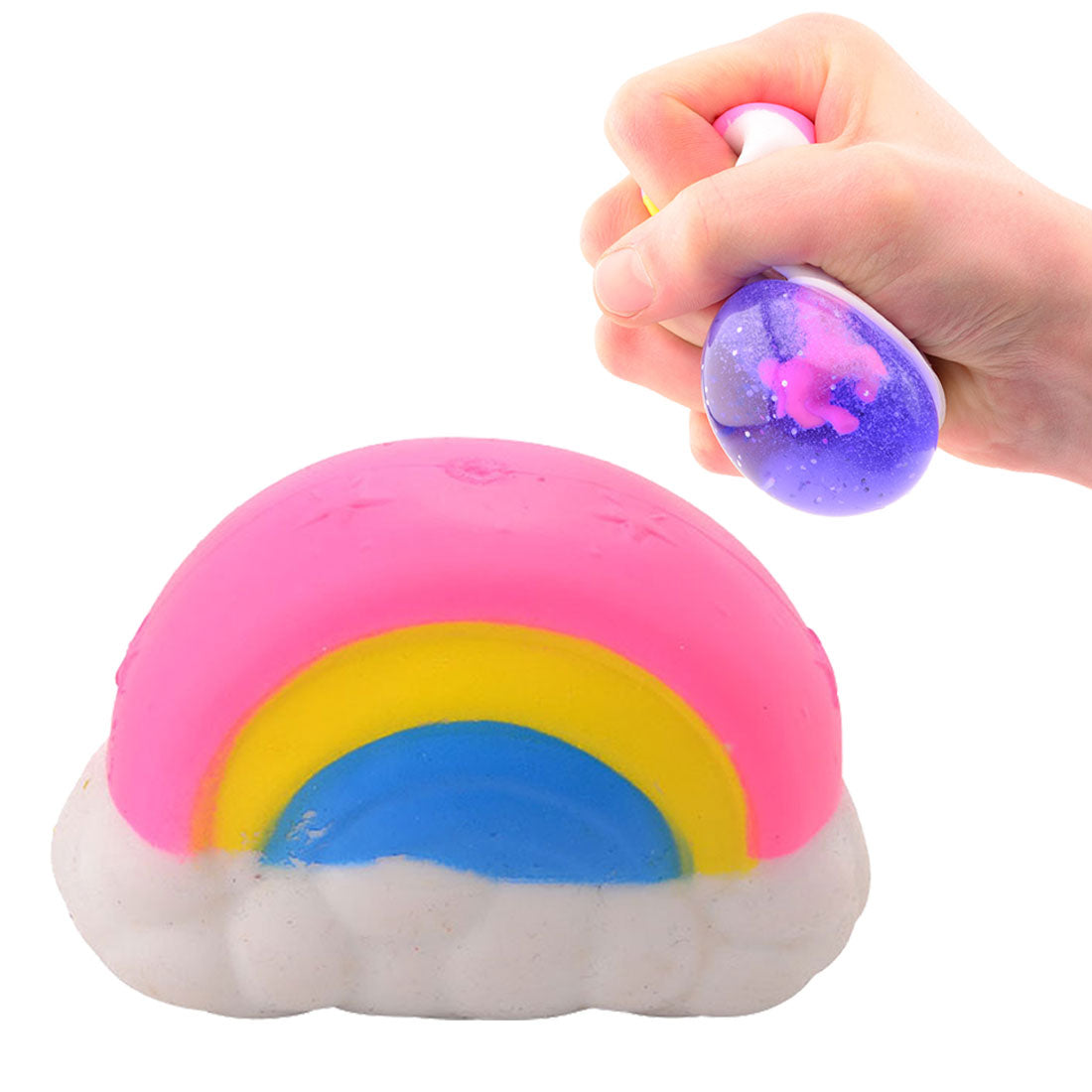 Johntoy Squeeze Regenbogen mit Einhorn