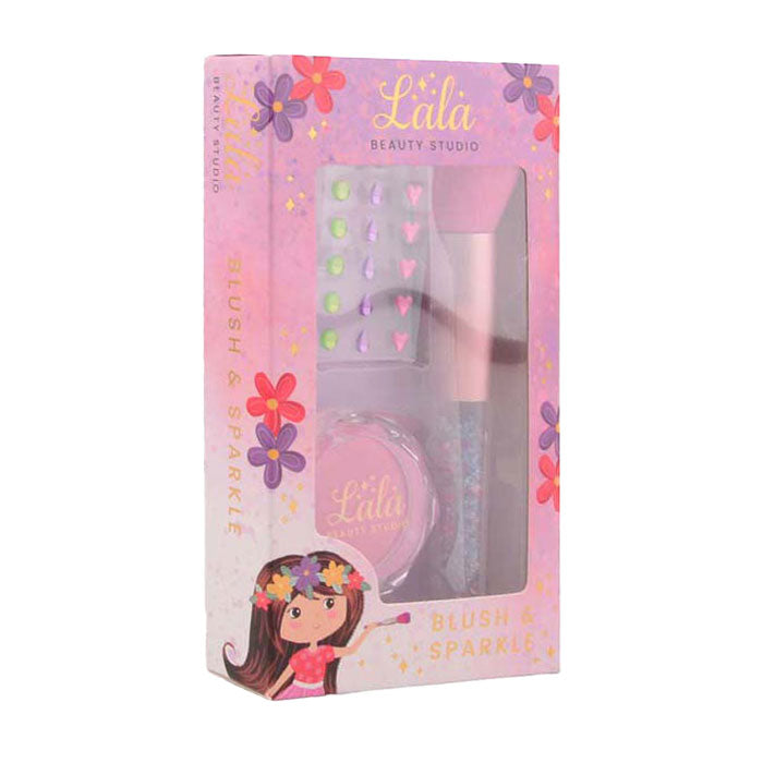 Johntoy Lala – Rouge- und Pinsel-Make-up-Set mit Aufklebern