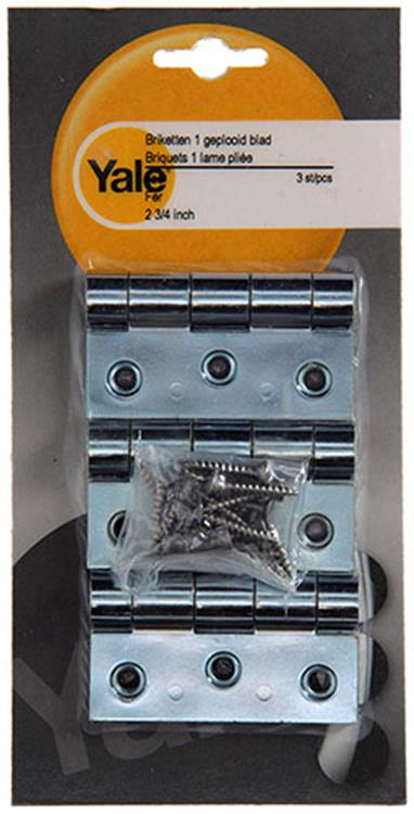 Yale 1019158 - 3 briketten ijzer 1 geplooid blad 2 3 4 inch | 2 stuks