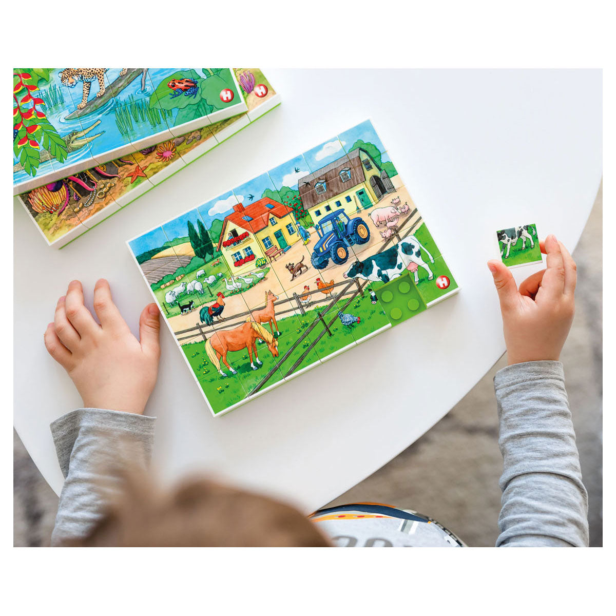 Hubelino Blockpuzzle Leben auf dem Bauernhof - 35 Teile.