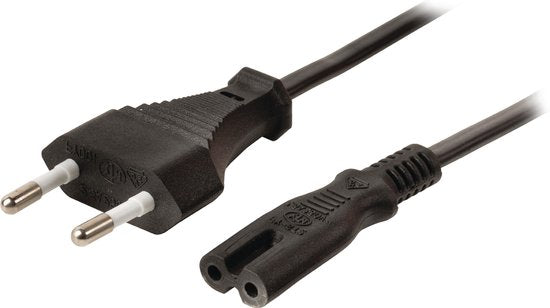 Nedis C7 Adapter -Kabel Stromkabel 200 cm geeignet für Battery Ladegeräte schwarz