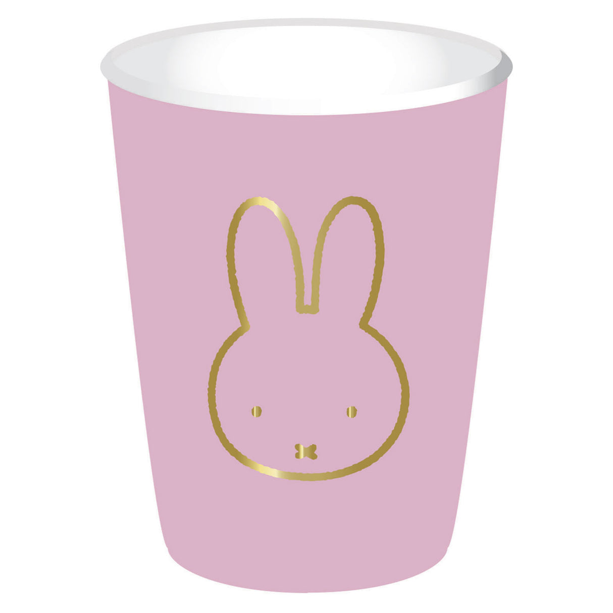 Haza weiße Bartbecher Miffy Pink, 8 Stk.