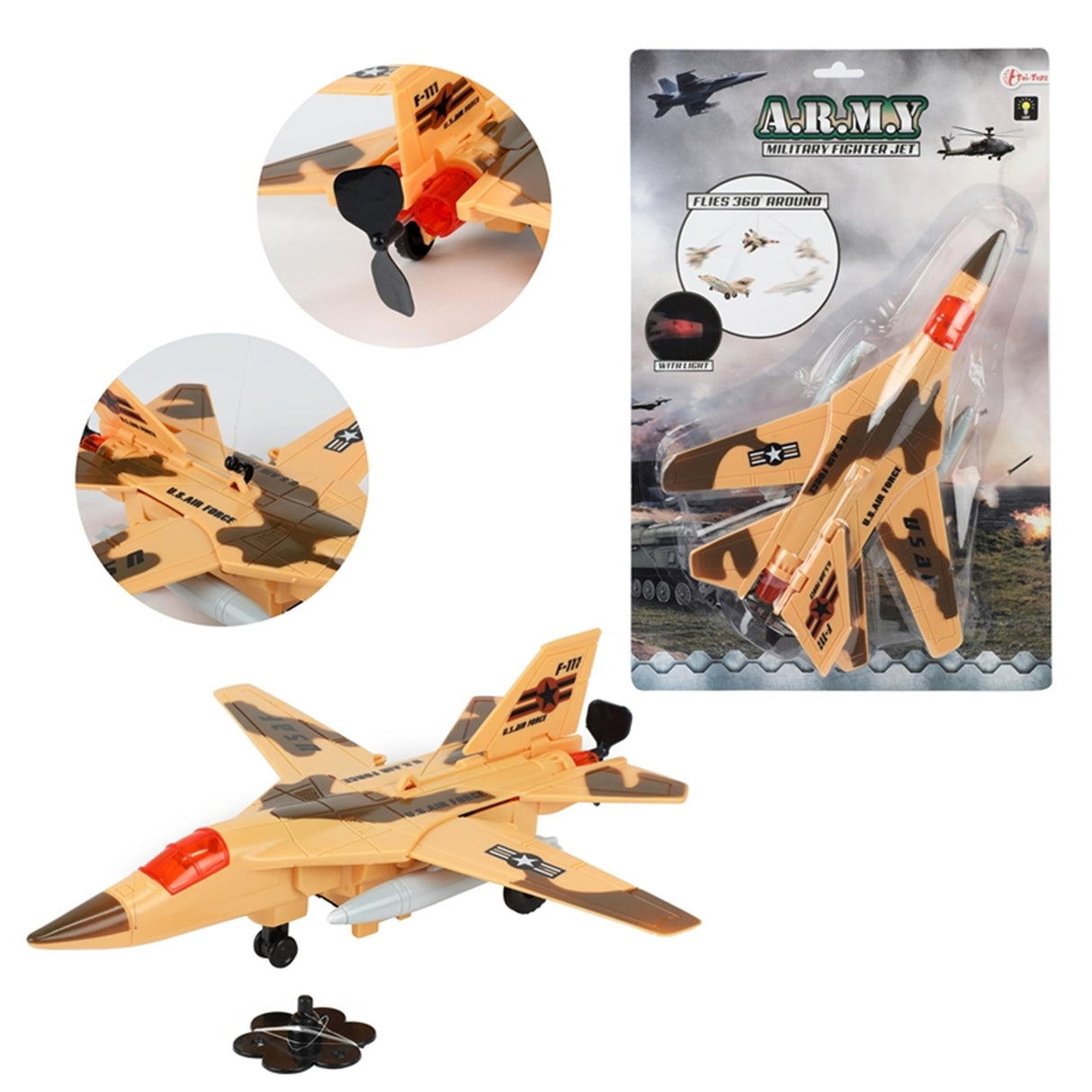 Toi-toys Toi Toys Militär-Kampfflugzeug mit Licht