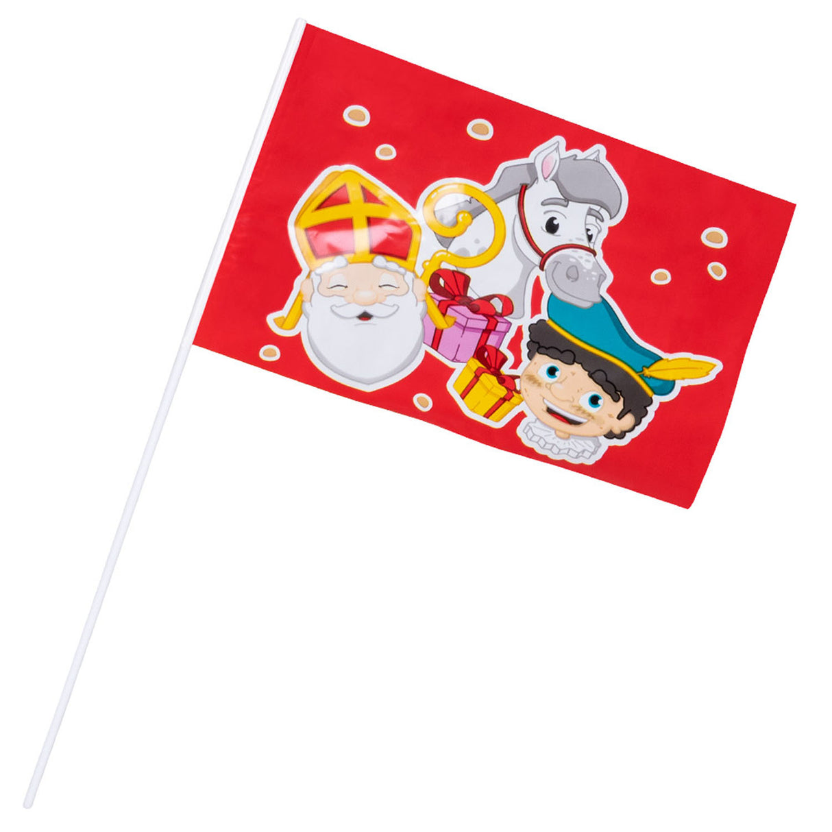 Boland schwenkt die Sinterklaas-Flagge