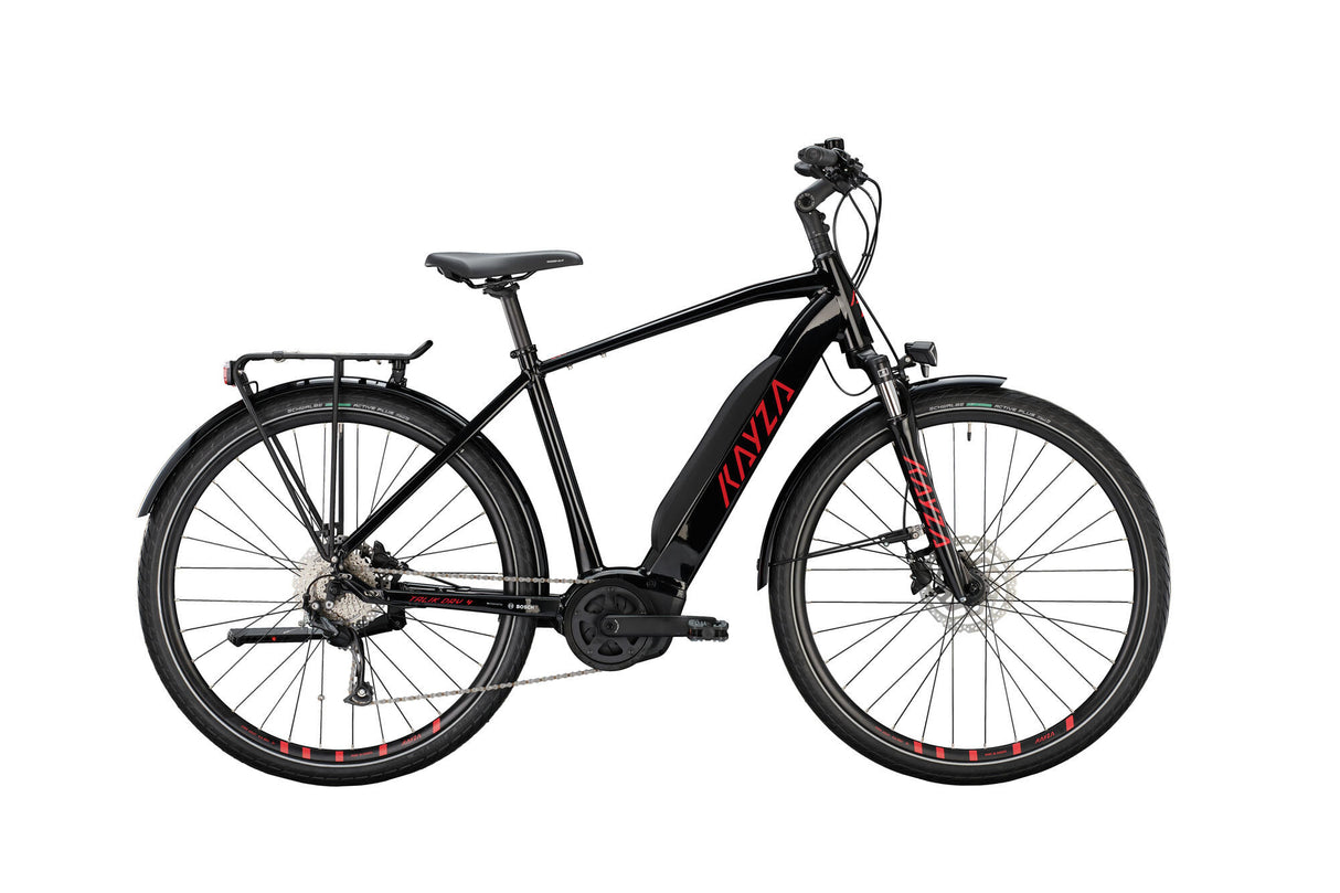 Kayza Elektro-Trekkingrad Talik Dry 4 Mod. 22 E-Bike Talik trocken 4 28 48 Durchm. 9sp schwarz rot