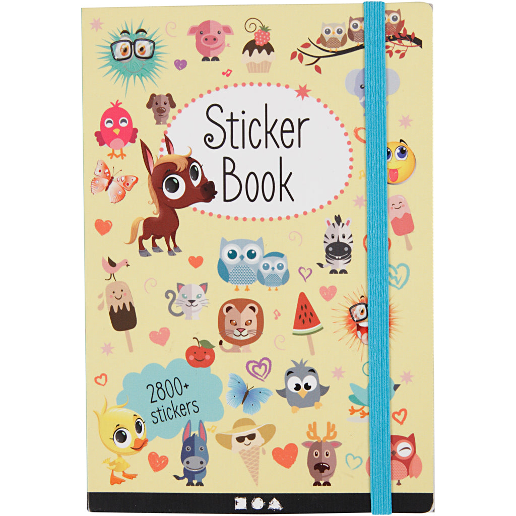 Creativ Company Stickerbuch, Größe 11,5x17 cm, 1 Stück