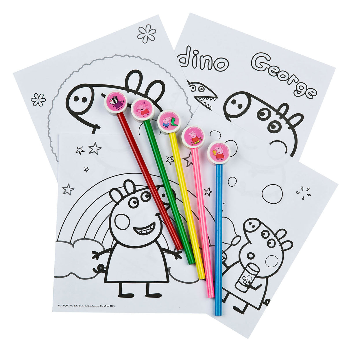 Undercover Farbblock Peppa Pig mit 5 farbigen Stiften