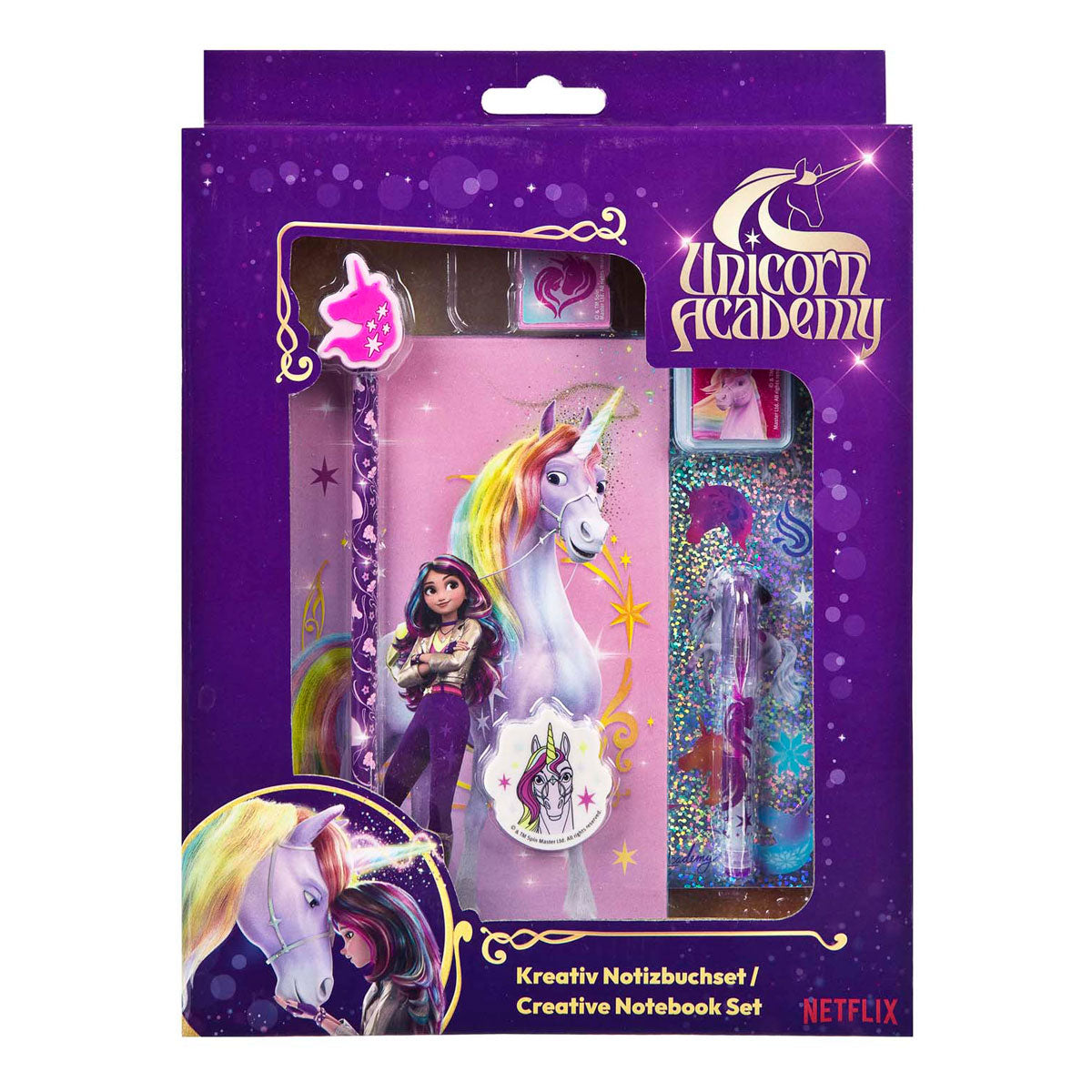 Undercover Einhorn-Akademie-Kreativset mit Notizbuch, 8-tlg
