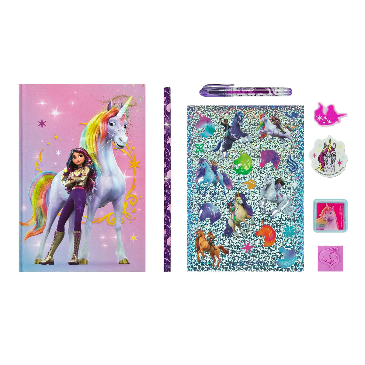 Undercover Einhorn-Akademie-Kreativset mit Notizbuch, 8-tlg